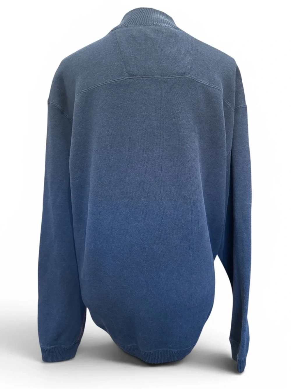 Tommy Bahama Navy Quarter-Zip Sweater with Red Stitching #561